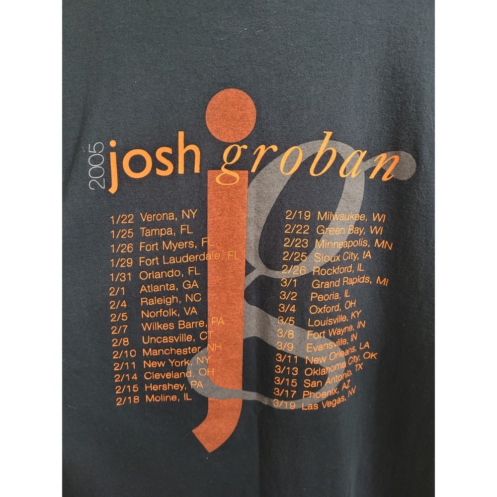Josh Groban 2005 tour vintage NEVER WORN WASHED XL Concert T-Shirt - Picture 7 of 9